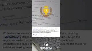 Master Python Skills with TECHWINGSYS: Leading Python Training Institute in Kochi#python#techwingsys
