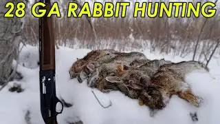 Hunting FRIGID Weather for Rabbits (WITHOUT A DOG) | 28 GAUGE Public Land Rabbit Hunting 2021