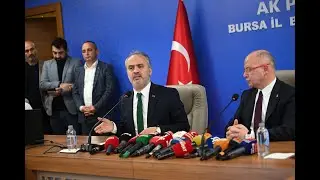 Önceki dönem Bursa Büyükşehir Belediye Başkanı Alinur Aktaş açıklamalarda bulunuyor