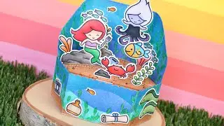 Little Mermaid inspired Platform Pop-Up card with Chari
