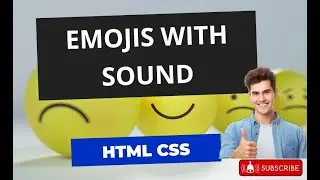 Emojis with sound 😍 | HTML CSS | Emoji awaz k sath