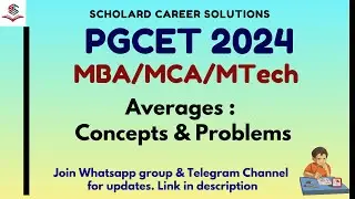 Averages1 - Problems with Solutions | PGCET MBA/MCA | #pgcetmba #pgcet2024 #pgcet