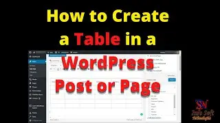 How to Create a Table in a WordPress Post or Page