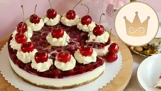 🍒 CHERRY CAKE with QUARK CREAM NO BAKING 🍒 SUMMER CAKE! 🍒 RECIPE by SUGARPRINCESS 🍒