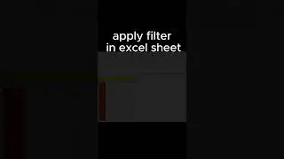 how to apply filter in excel sheet |how to use filter option in excel sheet#spreadsheet #exceltricks