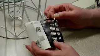 Bending the Needle for Hand Sewing Lampshades to frames