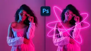 Create Neon Glowing Lines in Adobe Photoshop | Step-by-Step Tutorial for Designers