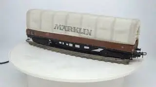 Vintage Märklin H0 4475 DB Planewagen Tarpaulin Trolley Covered Wagon.