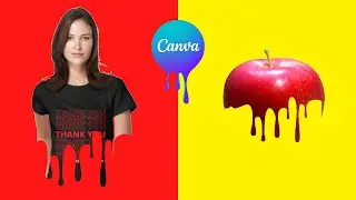 How to create Paint Drip Effect with canva | canav tutorial