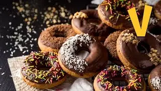 Peanut Butter and Coffee Baked Doughnuts