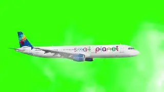 Airplane flying through the clouds & Green screen free 2022