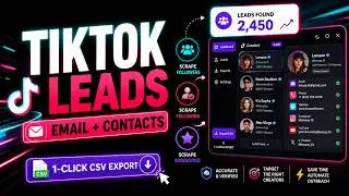 TikTok Email Finder & Scraper Tutorial | Creator Lead Research & CSV Export Tool | LeadStal