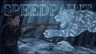 Stephane Lambiel | Fight with the tiger [SPEEDPAINT]