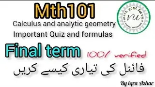 mth 101 most important mcqs 100% !! final term .// vu update tech 2025