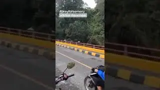Sebelum Dan Sesudah Terjadinya Erupsi Gunung Semeru di jempatan penghubung malang Dan lumajang