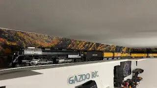 Big Boy in the fall mountains #modeltrains #modelrailroad #modelrailway #unionpacific #train #up