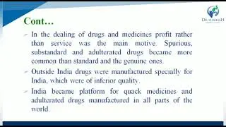 Lecture 25- Pharmaceutical Legislation (Part-1) BY PAYAL N. VAJA