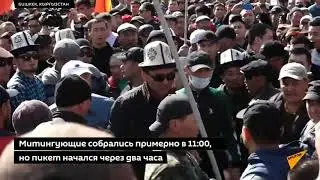 Драка в Киргизии митинг
