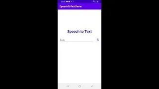 Android Speech to Text Example using SpeechRecognizer
