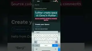 flutter shots,flutter shot, flutter tutorial Twitter create Space Bottom sheet UI in flutter #shots