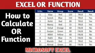 How to use OR function in Excel | OR Function in Excel | OR Function | Excel OR function - beginner