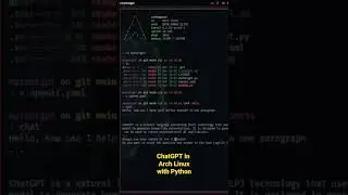 ChatGPT on Arch Linux with Python