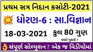 💥STD 6 Samajik Vigyan Nidan Kasoti STD 6 Samajik Vigyan Paper Solution 2021, STD 6 Social Science SS