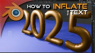 How to make inflated 3D text in Blender