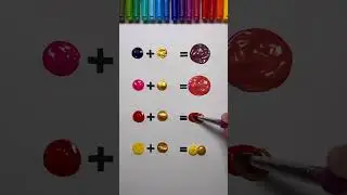 Watercolor mixing with golden
