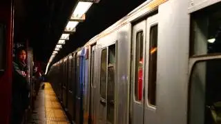 [MTA Subways] 2013 Holiday Nostalgia Train Departing 42nd Street - Bryant Park