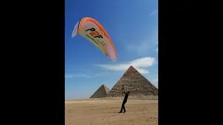 Paramotoring over Giza pyramides
