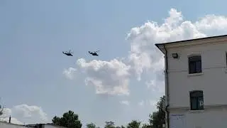 Боевые вертолёты над Севастополем 24.08.2021