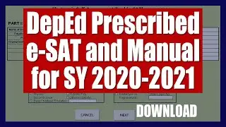 DepEd Prescribed e-SAT and Manual for SY 2020-2021
