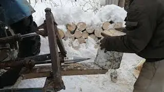 винтовой дровокол на тракторе