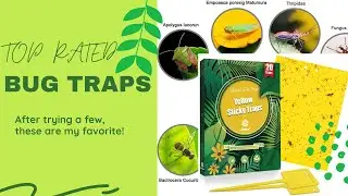 AMAZONS BEST BUG TRAPS  Gideal Dual-Sided Sticky Glue Flying Plant Insect Gnats, Whiteflies, Aphids