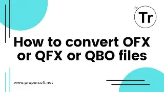 How to convert OFX or QFX or QBO files