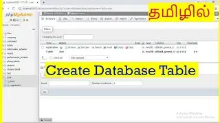 How to Create a Mysql Database for Php My admin Tamil | VividTech