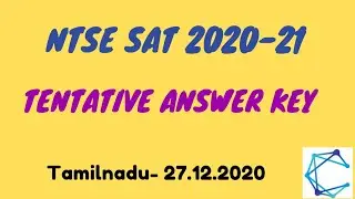 NTSE SAT 2020 ANSWER KEY |Tentative answer key for NTSE SAT 2020 |MATHS|SCIENCE |SOCIAL SCIENCE |
