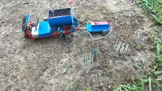 How To Make A Concrete Vibrator | Combined With Small Three Wheel Cement Mixer Works Well