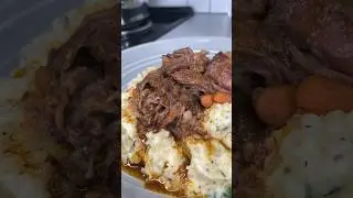 How to make JUICY, TENDER, FLAVORFUL pot roast in the Dutch oven #shorts