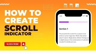 Scroll Indicator using HTML , CSS & JS || Beginners