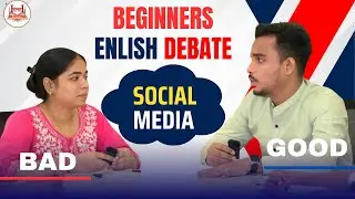 Beginners Batch Debate on Social media| English speaking, public speaking  class|happiness institute
