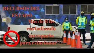 Estuvieron más de 8 horas custodiando un espacio para estacionar