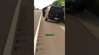 Cop HANGS ON to FLEEING CAR