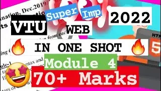 WEB M4 Pass Pack 💯🤩 Super Important [+PDF] 🎯 for 2022 Externals 🔥🔥🔥 6SEM CSE 