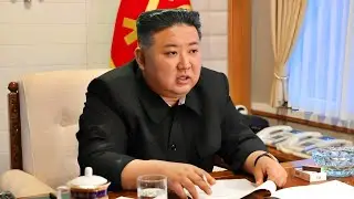 Kim Jong Un Next to 22nd Emergency Enlarged Meeting of Political Bureau of Eighth WPK.