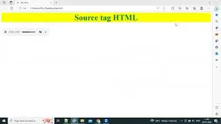 How to use source tag in html