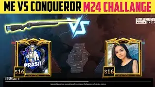 Me vs Conqueror M24 challange😈 | 1 Vs 1 Tdm Challenge | Sniping Like Haker | 40 Fps vs 60 Fps