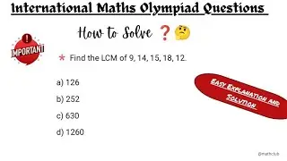 India-International Maths Olympiad Questions👍/You can solve any Que like this by watching this video