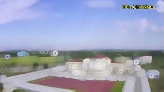 Pemandangan dari atas kantor bupati kabupaten tapin dan sekitarnya